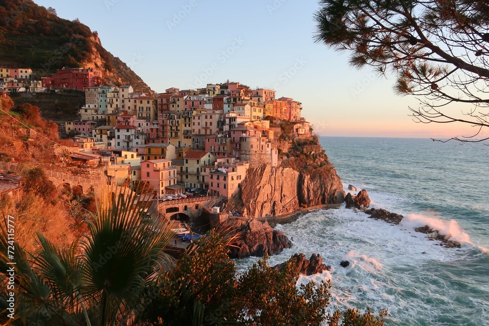 Les Cinque Terre Sur La Riviera Italienne En Ligurie Panorama Sur Le