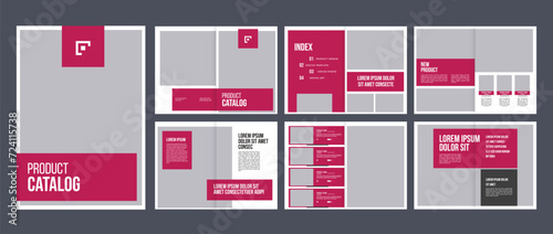 company product catalog brochure layout design, 12 page catalog portfolio with creative premium product list 