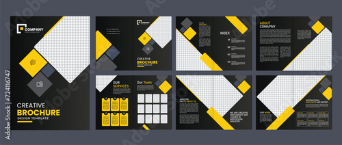 corporate business profile brochure layout template, annual report creative layout 12 page editable A4 size 
