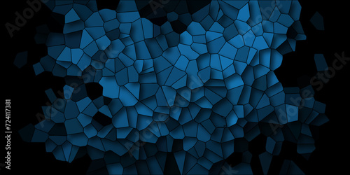 Quartz dark Navy blue Broken Stained Glass Background. Voronoi diagram background. Seamless pattern shapes vector Vintage Quartz surface white for bathroom or kitchen