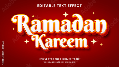 Ramadan kareem 3d editable text effect