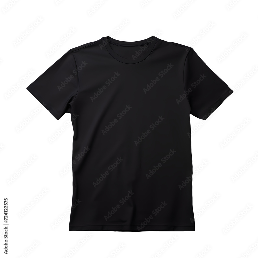 Photo of clean black t-shirt without background. Template for mockup Photo of clean black t-shirt without background. Template for mockup