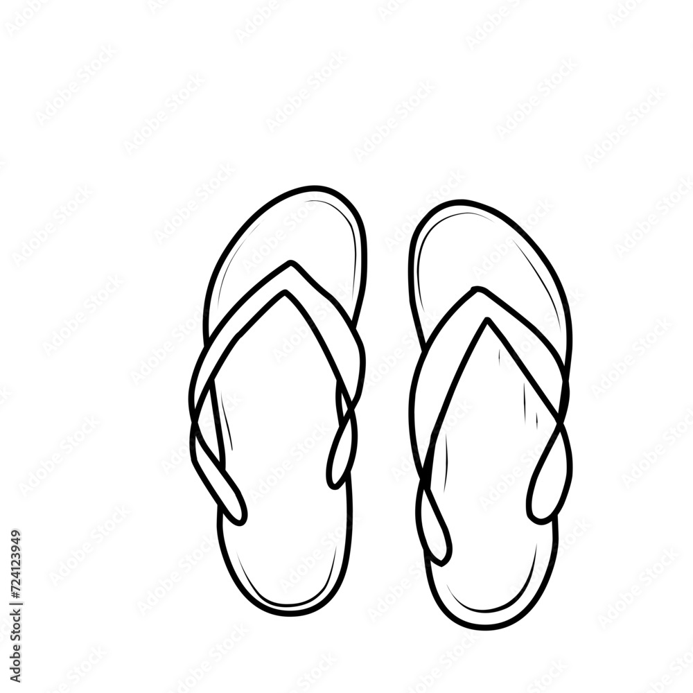 Hand Drawn Sandals Doodle Hand Drawn Sandals Doodle