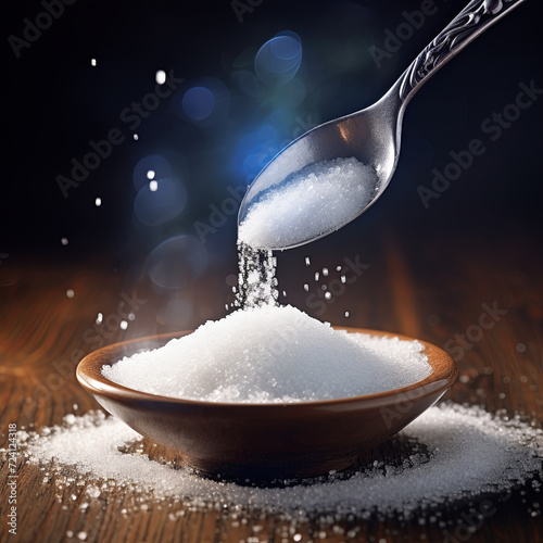 sugar in a spoon