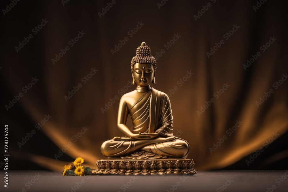 Mahavir Jayanti, bronze statuette of the deity, Lord Buddha, sacred statue