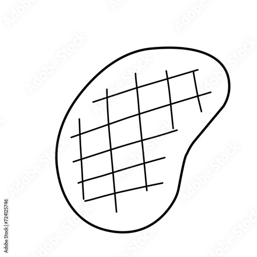 Hand Drawn Beef Steak Doodle