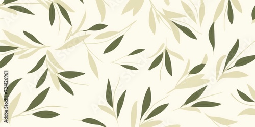 olive cool minimalistic pattern burnt olive over ivory background 