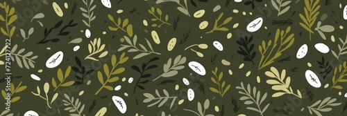 olive random hand drawn patterns, tileable, calming colors vector illustration pattern
