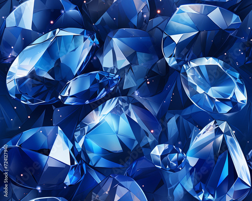 Seamless abstract sapphire background