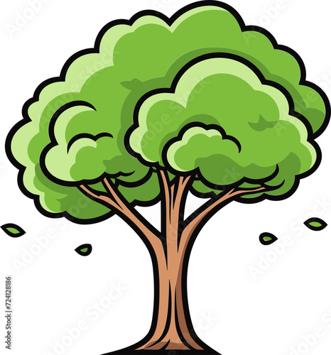Modern Tree Vector CollectionTree Elements Vector Pack