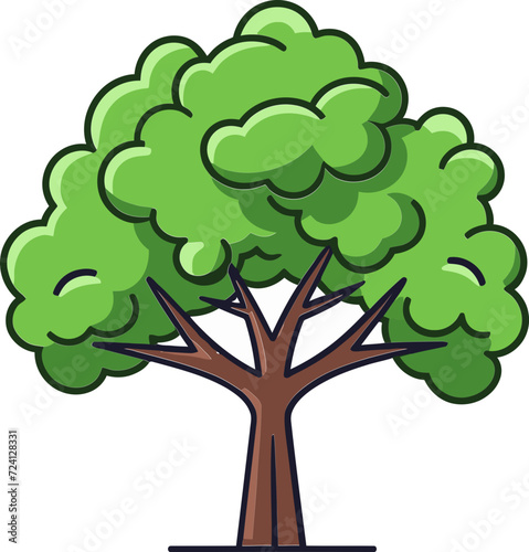 Tropical Tree Vector GraphicsVector Trees with Detailed Branches