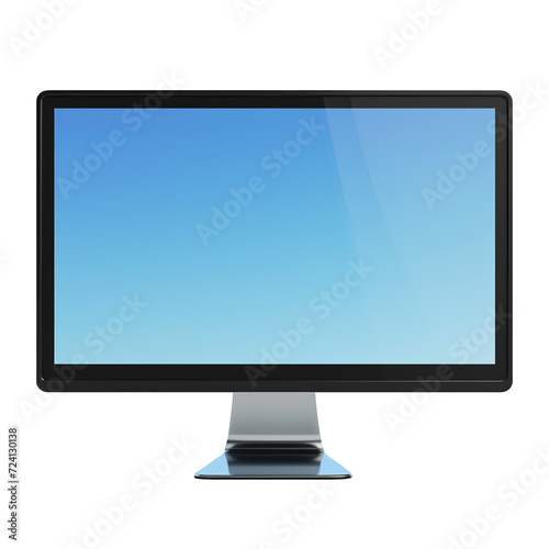 Monitor screen on transparent background