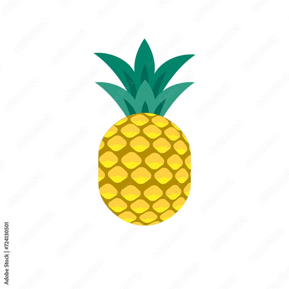 Pineapple cartoon yellow illustration cute