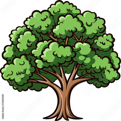 Trendy Tree Vector IllustrationsLush Greenery Tree Vectors