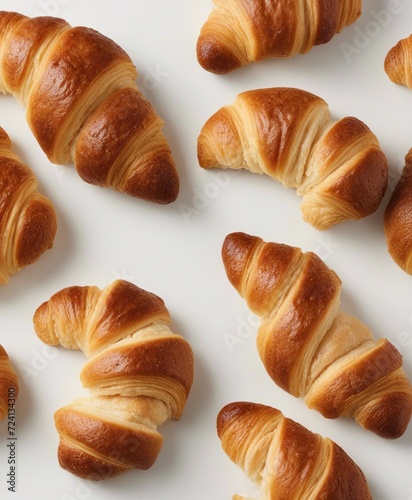 buttery croissant, isolated white background 
