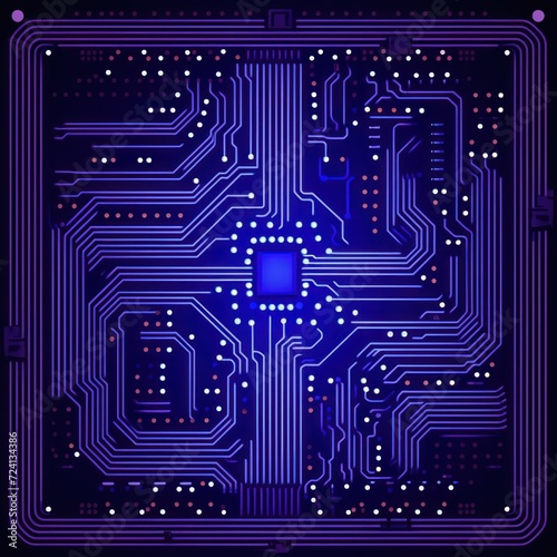 periwinkle microchip pattern, electronic pattern, vector illustration