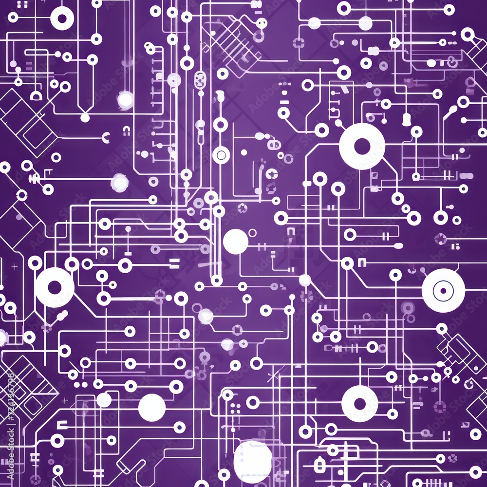 plum and white simple wiring diagram, invert colors vector illustration pattern