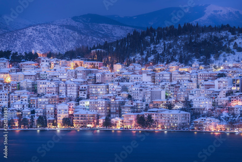 Fototapeta Naklejka Na Ścianę i Meble -  the city of Kastoria in West Macedonia Greec in a winter Day