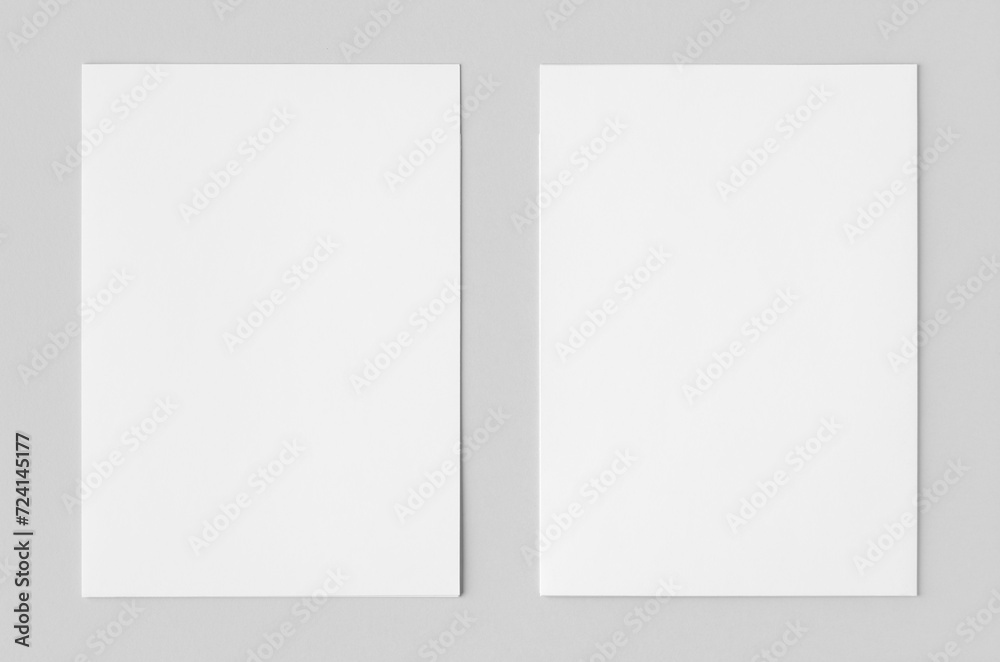 White paper file folder mockup., cover and backside. White paper file folder mockup., cover and backside.