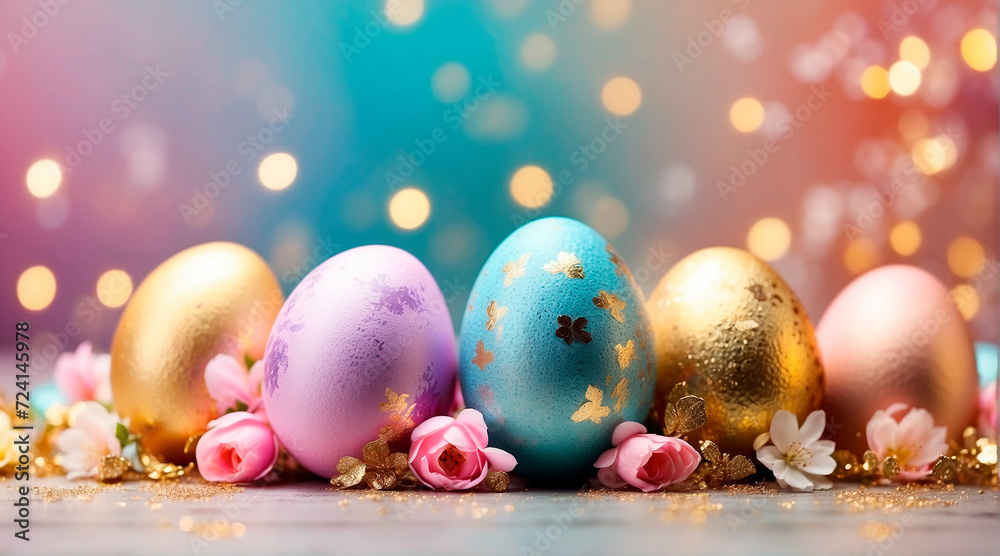 Beautiful Easter eggs for the holiday. Selective focus. Beautiful Easter eggs for the holiday. Selective focus.
