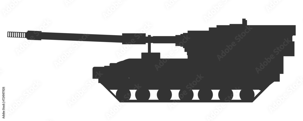 Artillery icon. Military gun machine vector ilustration.