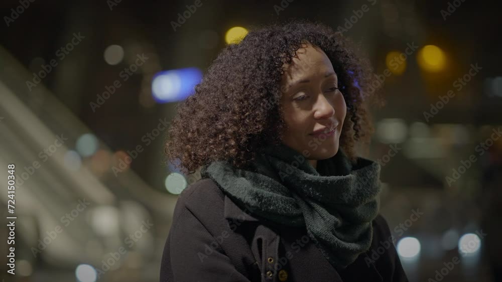 Portrait of Young Happy Woman with Curly Hair Thinking Positive Optimistic Portrait of Young Happy Woman with Curly Hair Thinking Positive Optimistic