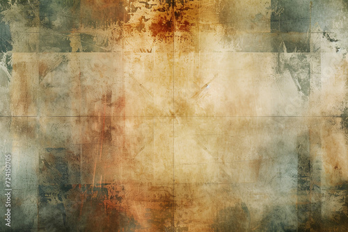 An Abstract Vintage Background, Blending Hues of Greenish-Blue and Reddish-Brown, Serves as an Evocative Canvas for Themes Steeped in History or Echoes of The Past.