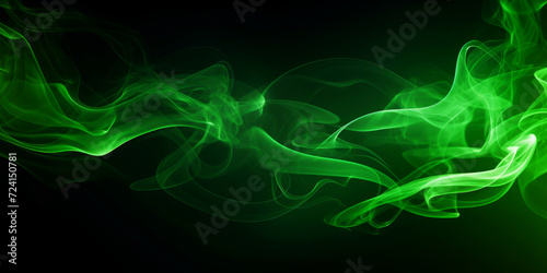 jets of poisonous green smoke on a black background. abstract texture of flying smoke. © MaskaRad