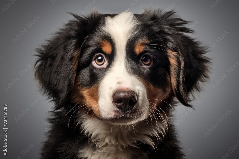 Bernese Mountain Dog puppy. large breed of dog, a pet.