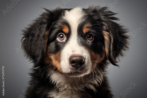 Bernese Mountain Dog puppy. large breed of dog, a pet.