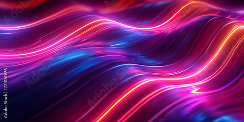 futuristic background, featuring glowing neon lines ascending in a dynamic pattern
