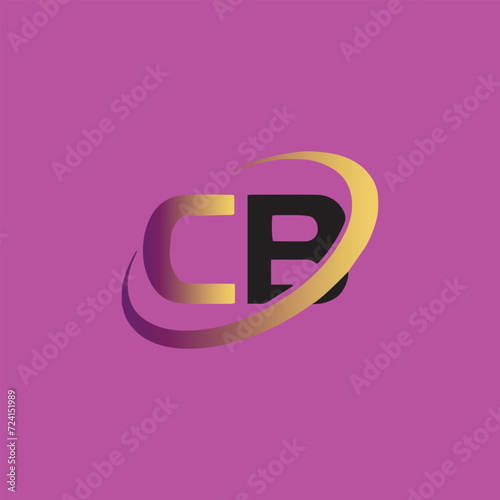 letters cb or bc text logo design vector
