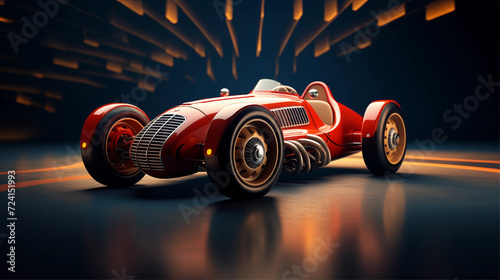 car sport 3d illustration. generative ai