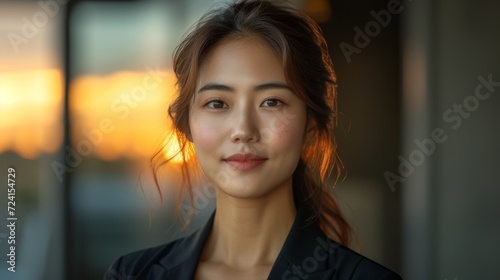 Asian businesswoman portrait Generative AI