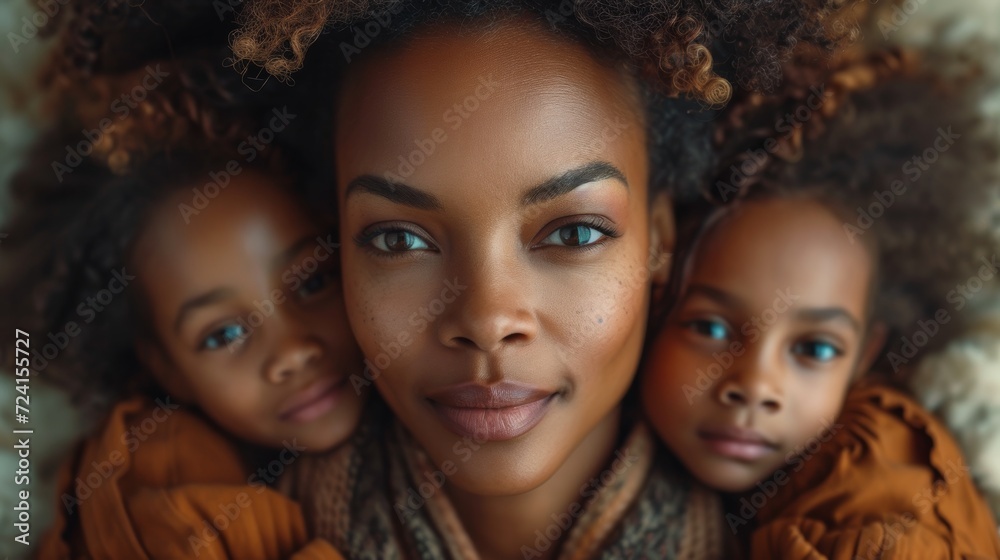 Black Woman and Her Daughters Generative AI Black Woman and Her Daughters Generative AI