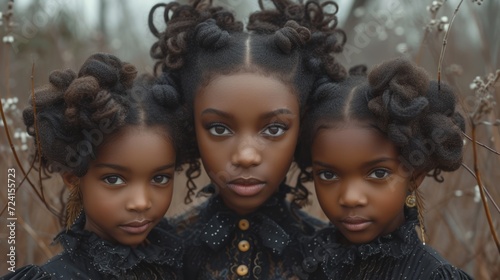 Black Woman and Her Daughters Generative AI