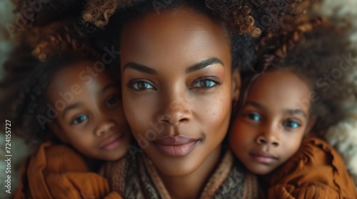 Black Woman and Her Daughters Generative AI