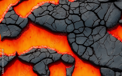 Lava texture fire background rock volcano magma molten hell hot flow flame pattern seamless. Earth lava crack volcanic texture ground fire burn explosion stone liquid black red inferno planet relief.