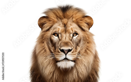 Lion Front Look Isolated on png Background 
