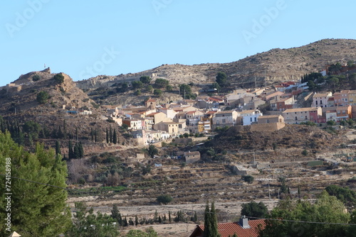 Busot, Alicante, Spain, January 28, 2024: Houses of the town of Busot, Alicante, Spain photo