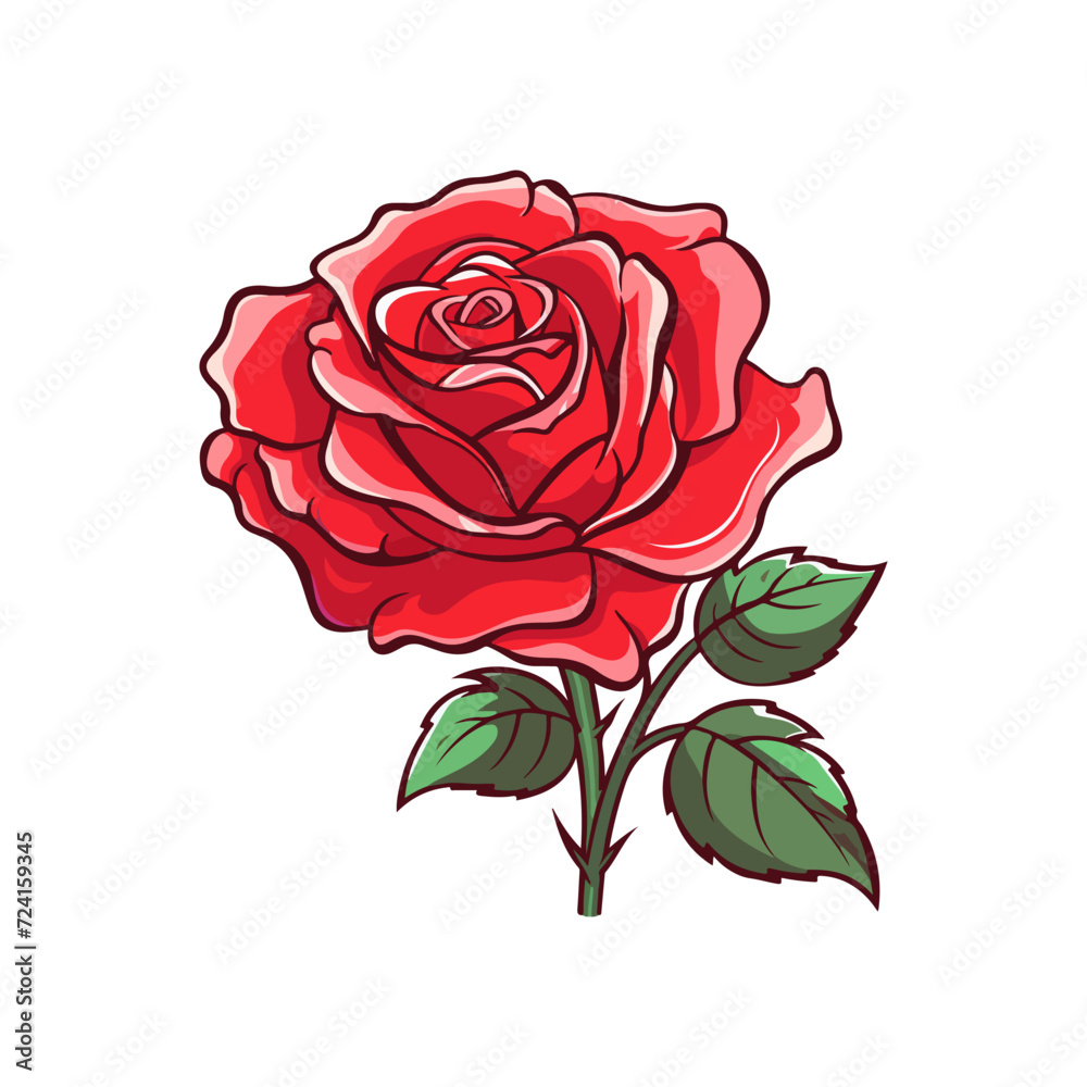 hand drawing red roses vector illustration hand drawing red roses vector illustration