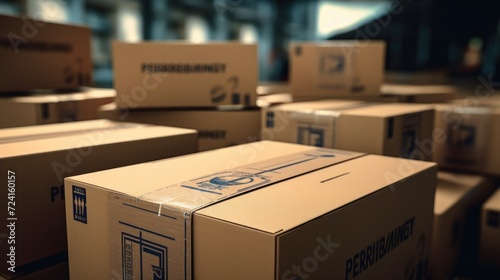 A pile of boxes stacked on top of each other. Suitable for various uses © Fotograf