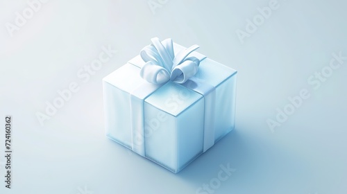 a gift icon, Blue Gradient, white background © Zahid