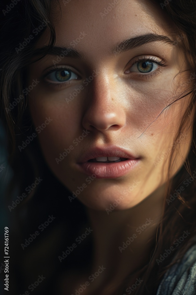 A close-up photograph capturing the beauty and elegance of a woman with long flowing hair. Perfect for beauty, fashion, and lifestyle related projects A close-up photograph capturing the beauty and elegance of a woman with long flowing hair. Perfect for beauty, fashion, and lifestyle related projects