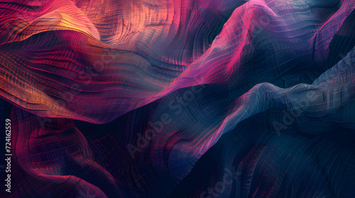 Close-up of Vibrant and Colorful Wallpaper With Geometric Patterns