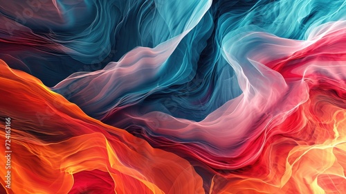 Abstract neon colorful background with fluid wavy shapes