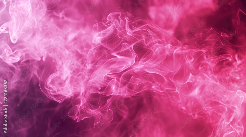 A close-up view of swirling red and pink smoke. Perfect for adding a vibrant and ethereal touch to your creative projects