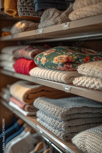 A woman warm wardrobes shop © piai