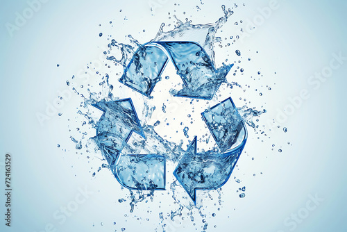recycling water sign, AI generated