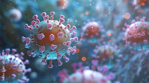 Adeno-associated virus (AAV), 3d illustration photo